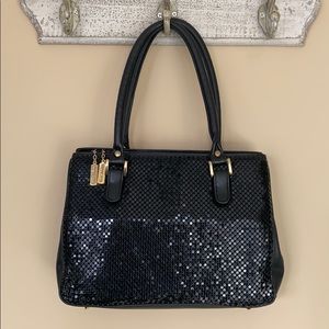 Vintage Whiting & Davis Black Mesh Tote